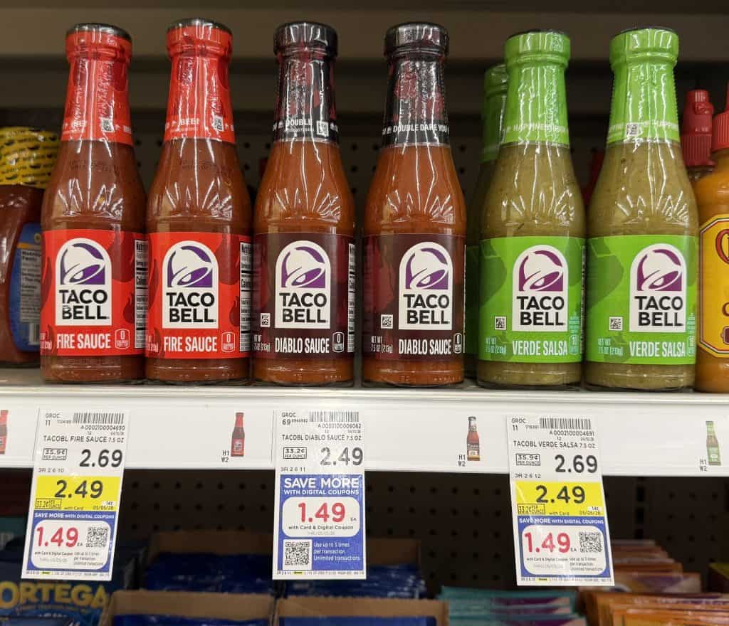 taco bell sauce kroger shelf image