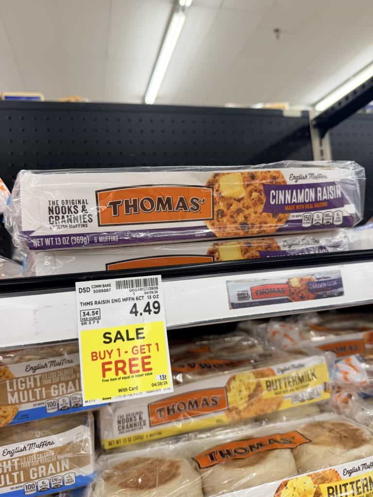 thomas bagels and muffins kroger shelf image (1)