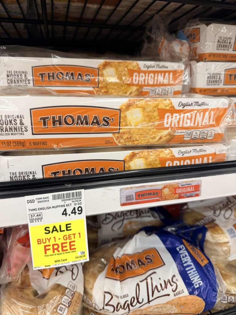 thomas bagels and muffins kroger shelf image (1)