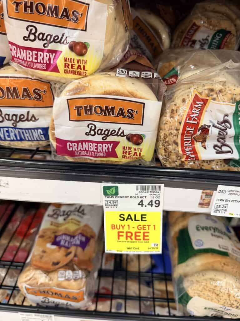 thomas bagels and muffins kroger shelf image (1)