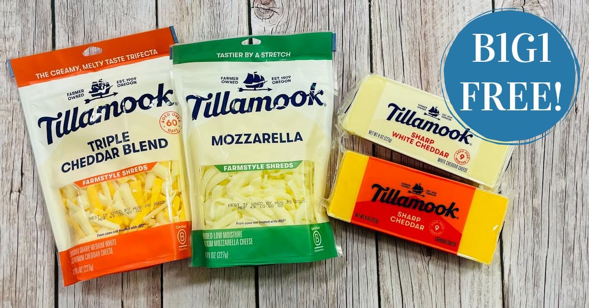 Tillamook Cheese is B1G1 FREE!
