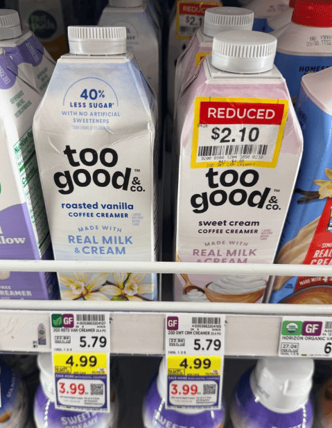 too good and co creamer kroger shelf image