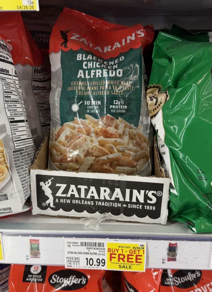 zatarain's frozen meals kroger shelf image (3)