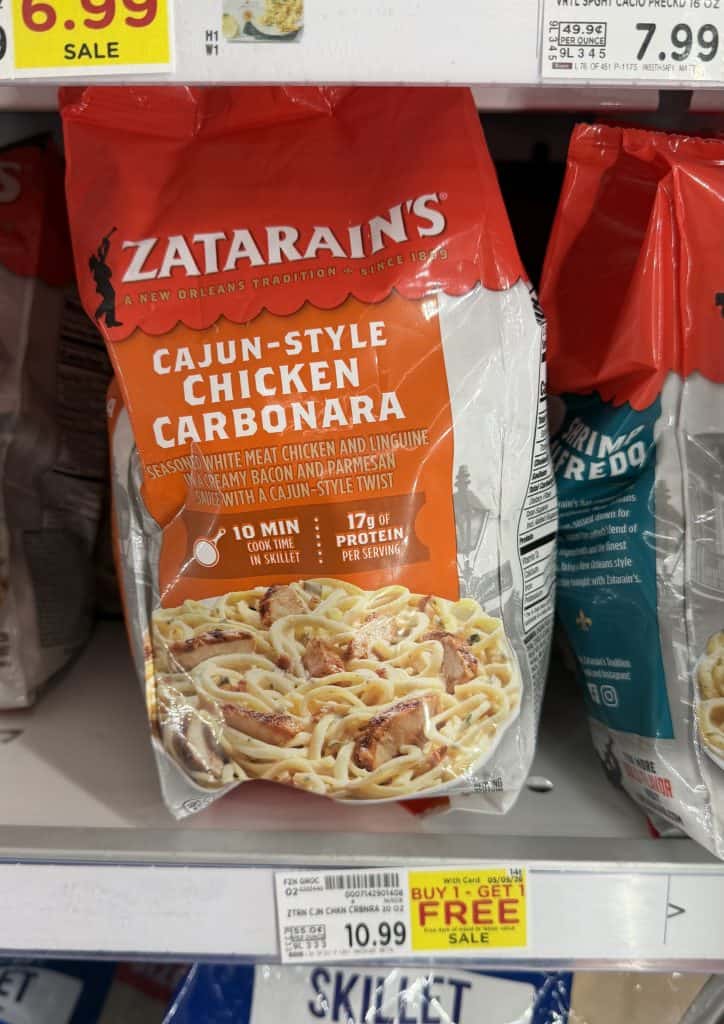 zatarain's frozen meals kroger shelf image (3)