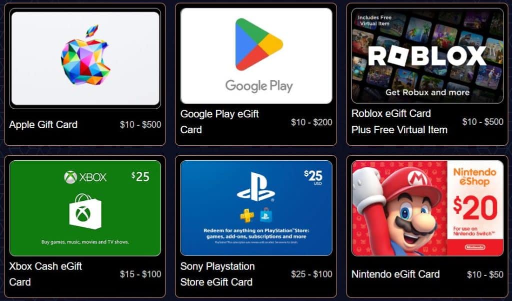 gaming and digital gift cards kroger