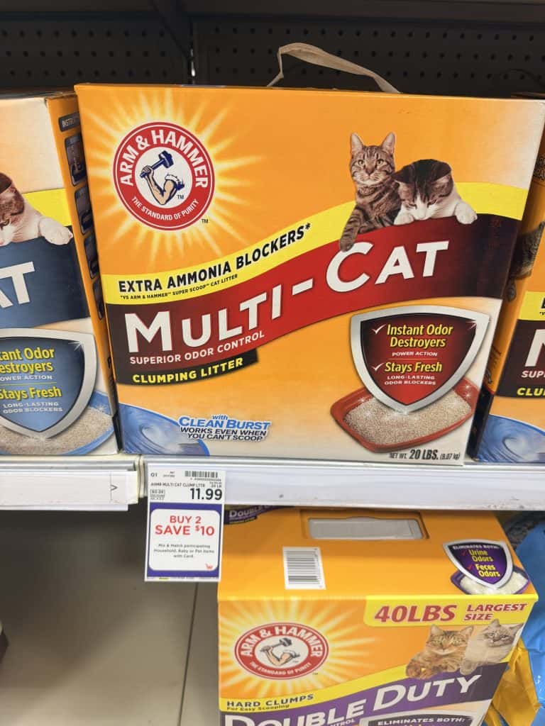 Arm & Hammer Cat Litter Kroger Shelf Image