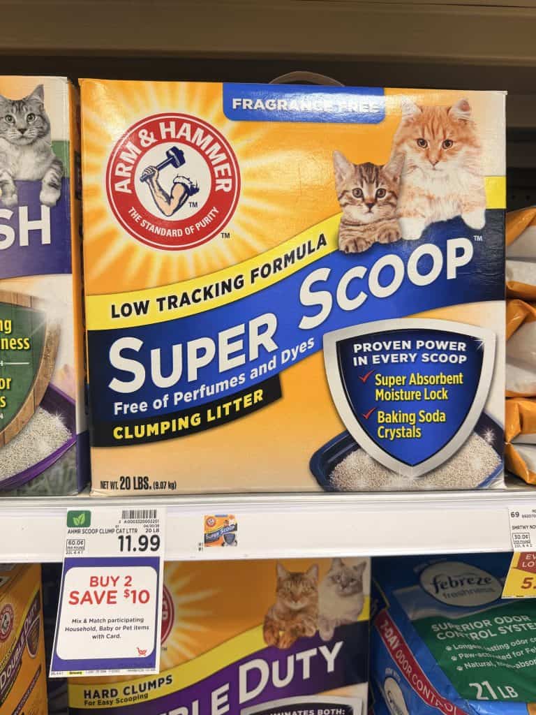 Arm & Hammer Cat Litter Kroger Shelf Image
