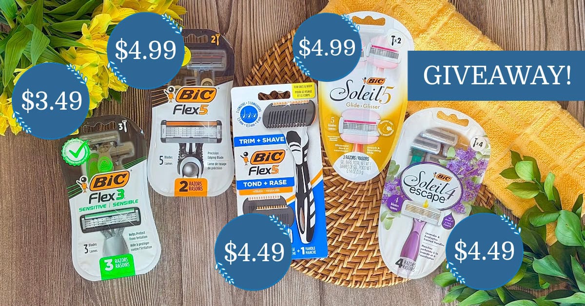 BIC® Disposable Razors Included in Kroger's 5x Digital Event + $25