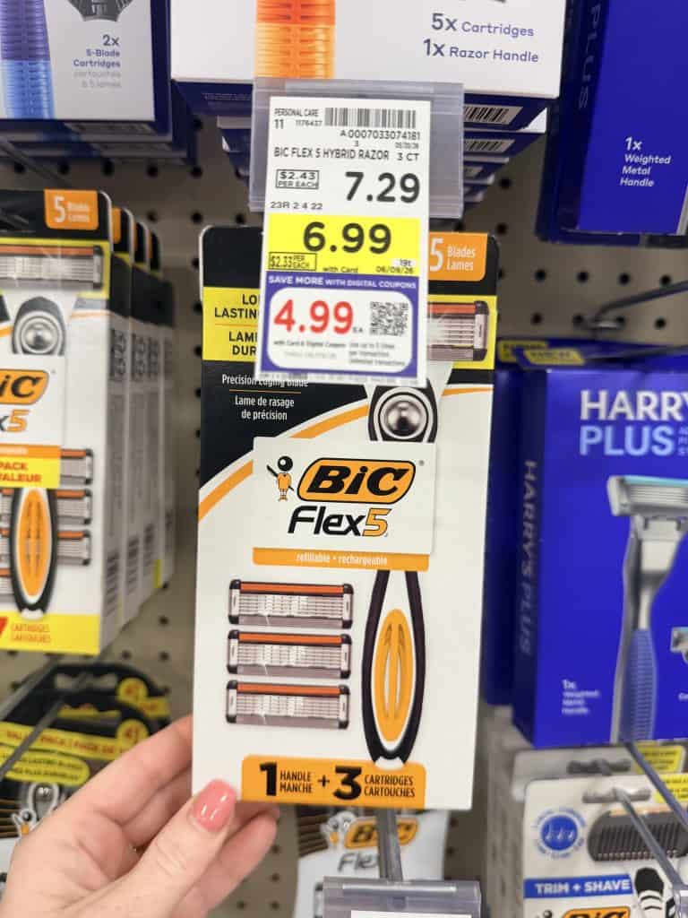 BIC Disposable Razors Kroger Shelf Image