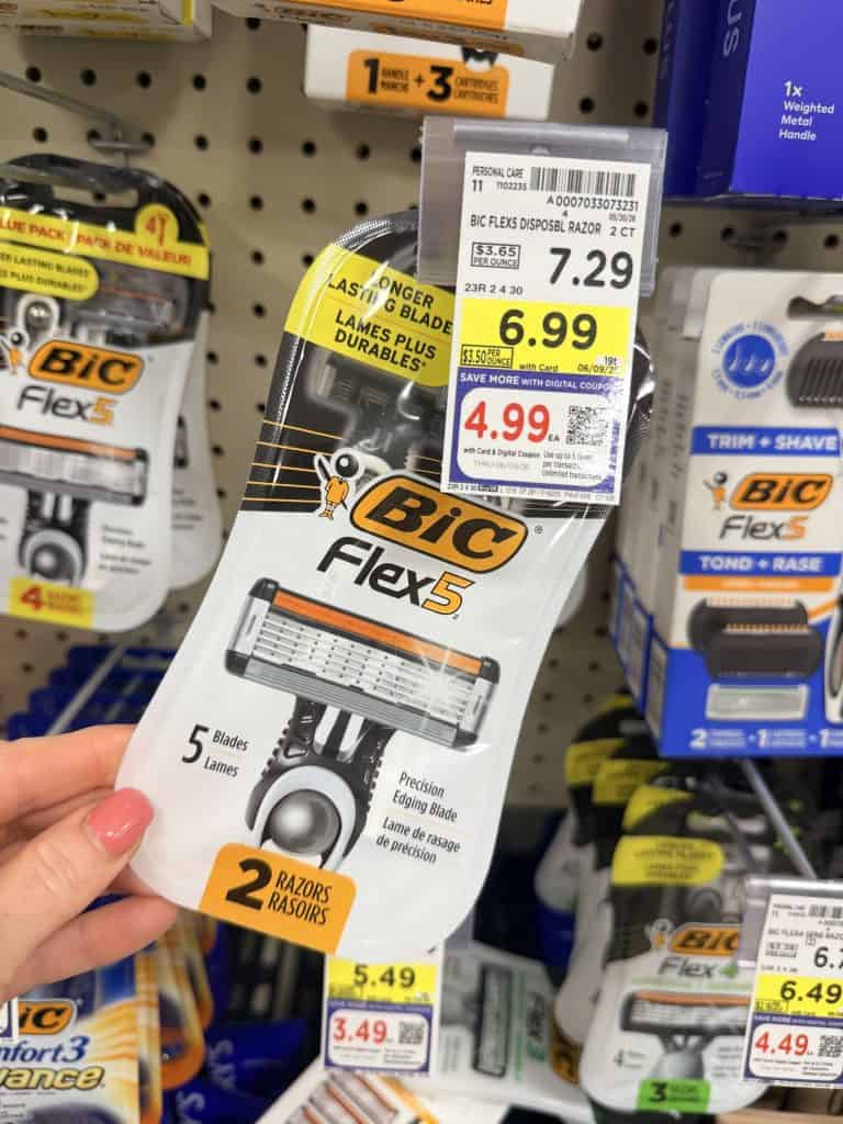 BIC Disposable Razors Kroger Shelf Image