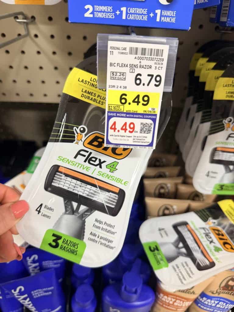 BIC Disposable Razors Kroger Shelf Image