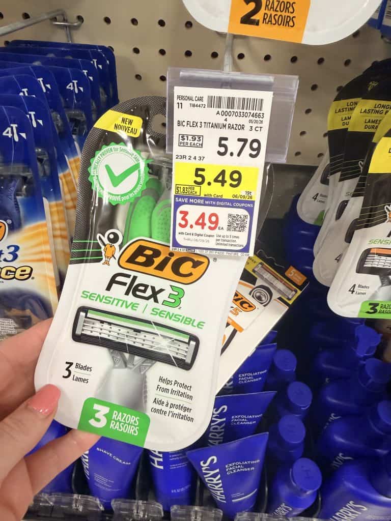 BIC Disposable Razors Kroger Shelf Image
