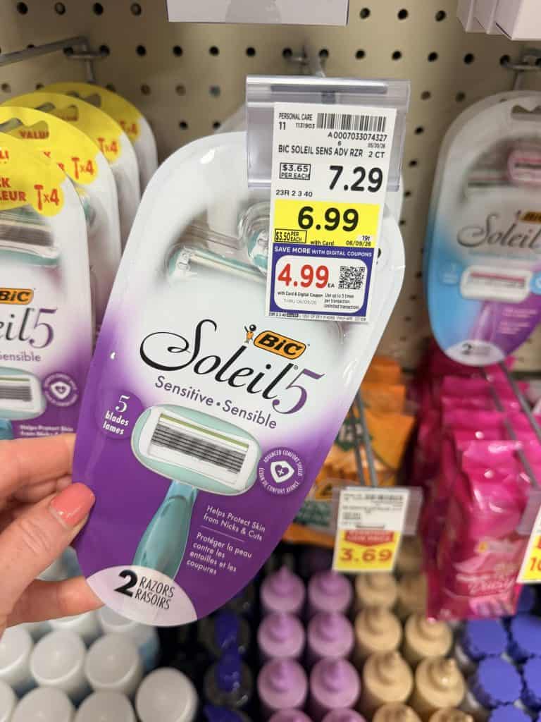 BIC Disposable Razors Kroger Shelf Image