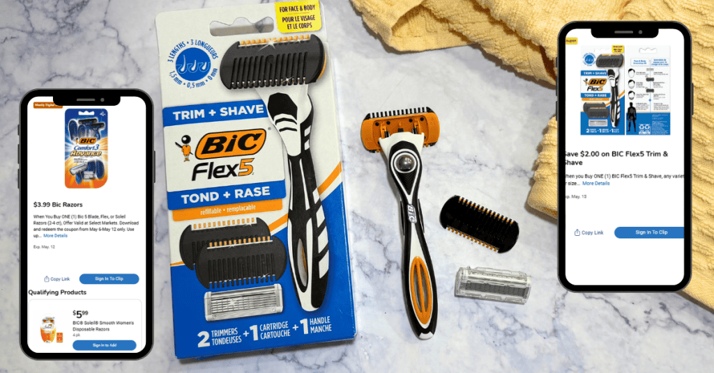 BIC Flex 5 Trim + Shave Kroger Digital Coupons