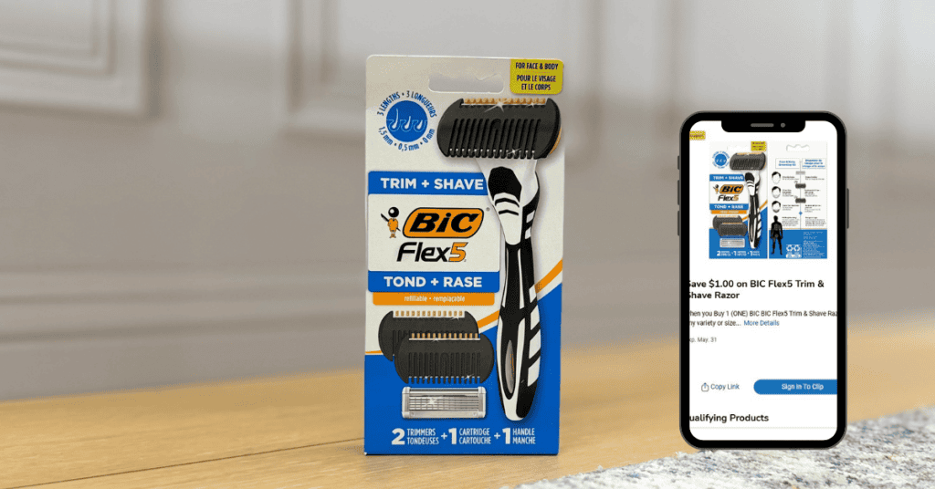 BIC Trim+Shave Kroger Digital Coupon