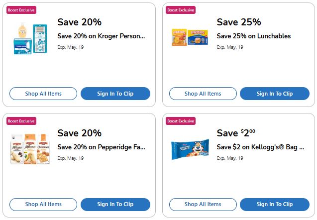 Boost Member coupons kroger