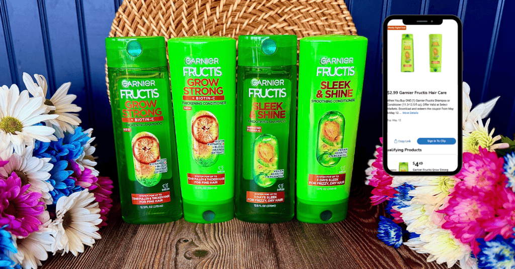 Garnier Fructis Shampoo and Conditioner Kroger Digital Coupon (1)