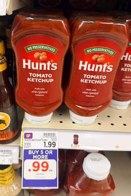 Hunt's Ketchup Kroger Shelf Image