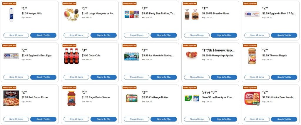 Kroger Weekly Digital Coupons