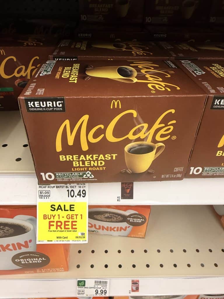 Lavazza, Green Mountain, Keurig, McCafe, Donut Shop Coffee Kroger Shelf Image (1)