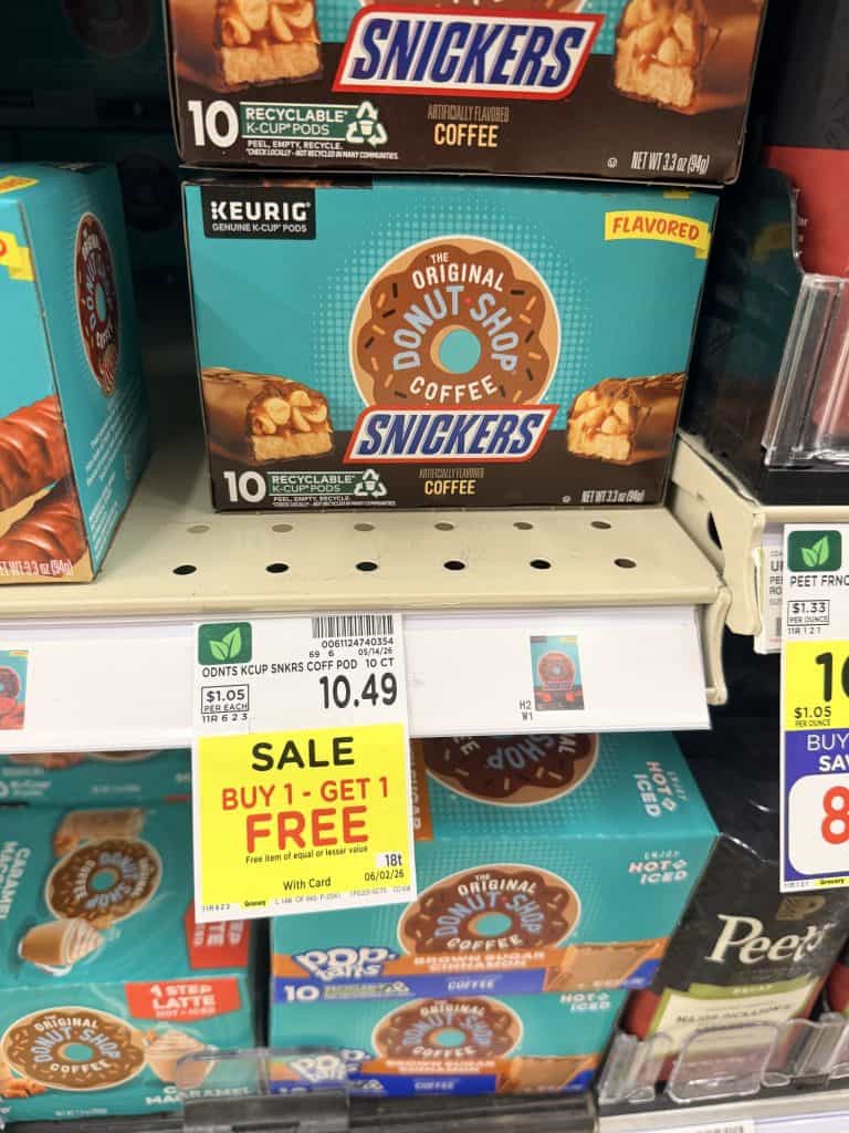 Lavazza, Green Mountain, Keurig, McCafe, Donut Shop Coffee Kroger Shelf Image (1)