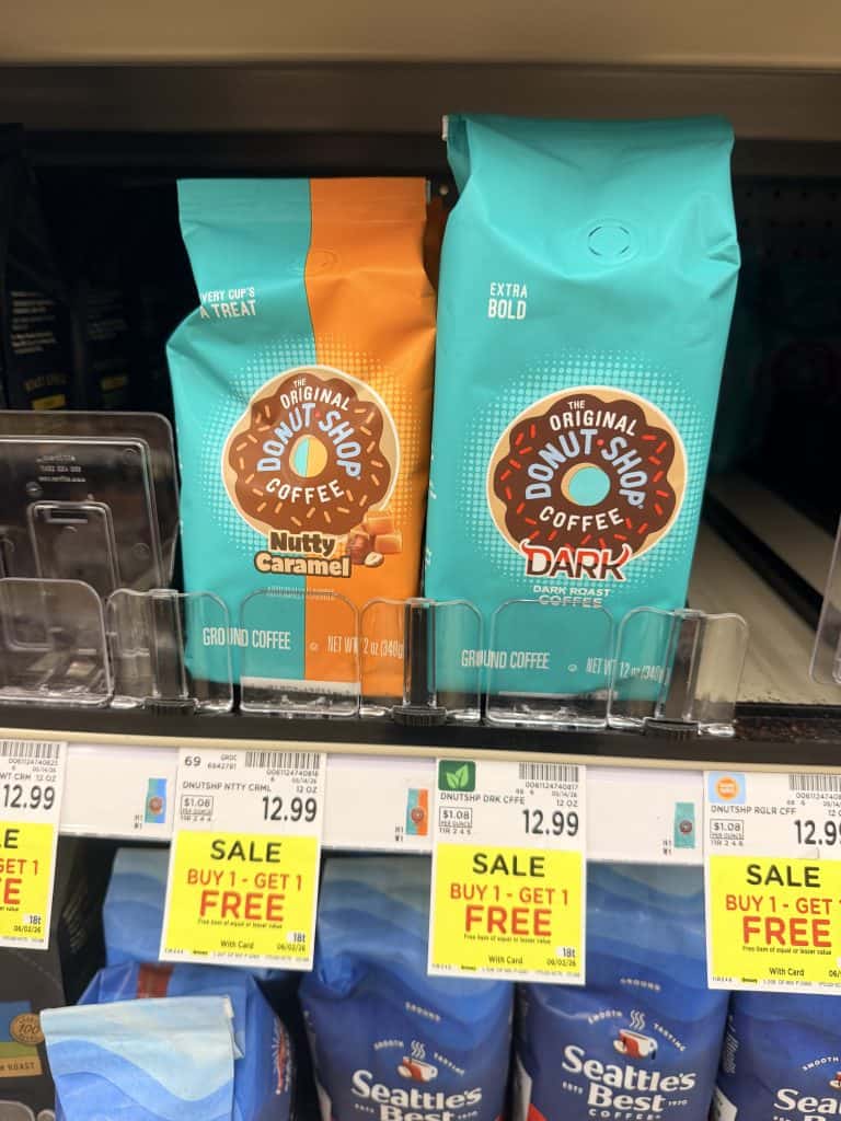 Lavazza, Green Mountain, Keurig, McCafe, Donut Shop Coffee Kroger Shelf Image (1)