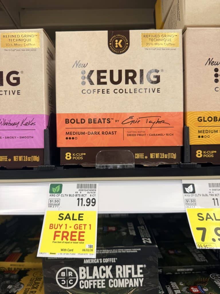Lavazza, Green Mountain, Keurig, McCafe, Donut Shop Coffee Kroger Shelf Image (1)