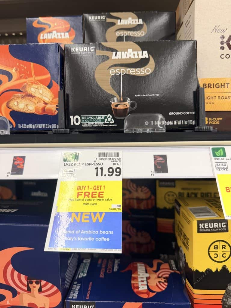 Lavazza, Green Mountain, Keurig, McCafe, Donut Shop Coffee Kroger Shelf Image (1)
