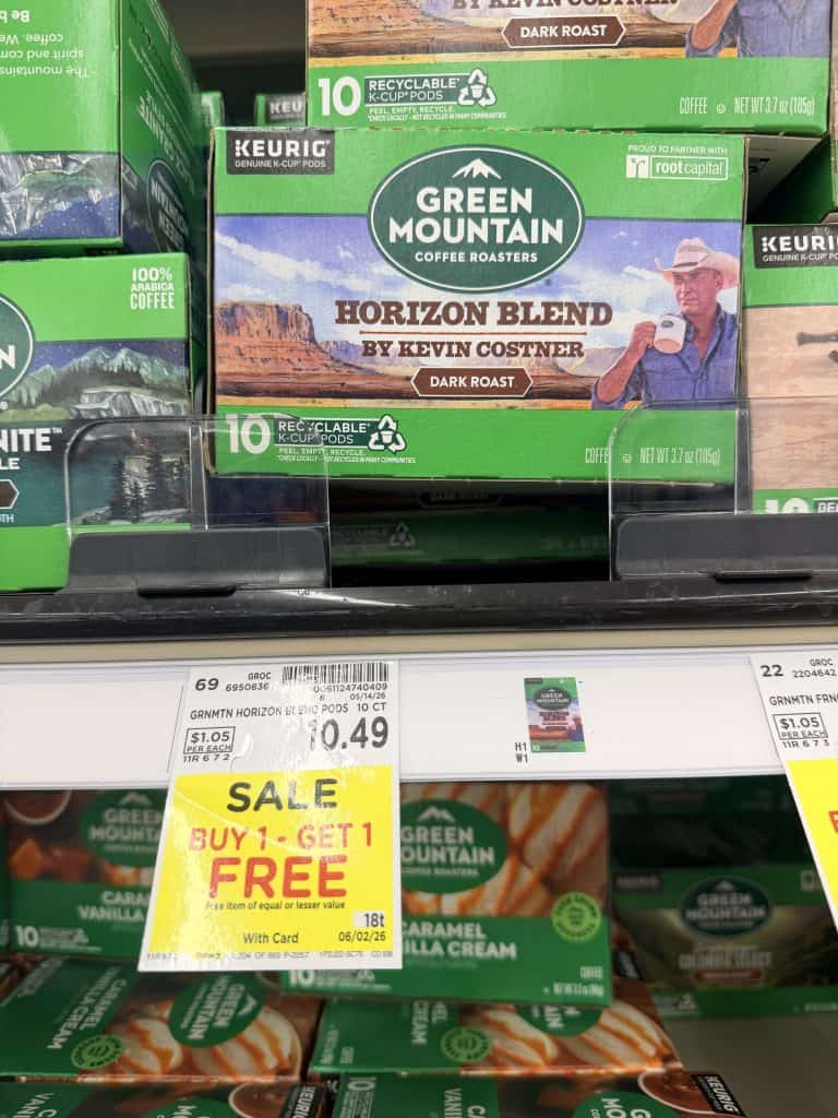 Lavazza, Green Mountain, Keurig, McCafe, Donut Shop Coffee Kroger Shelf Image (1)