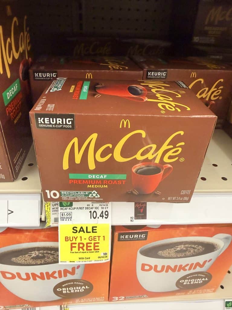 Lavazza, Green Mountain, Keurig, McCafe, Donut Shop Coffee Kroger Shelf Image (1)