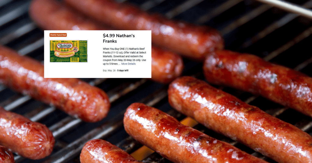 Nathan's Beef Franks Kroger Digital Coupon