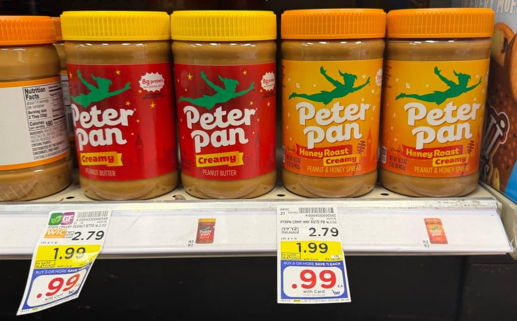 Peter Pan Peanut Butter Kroger Shelf Image