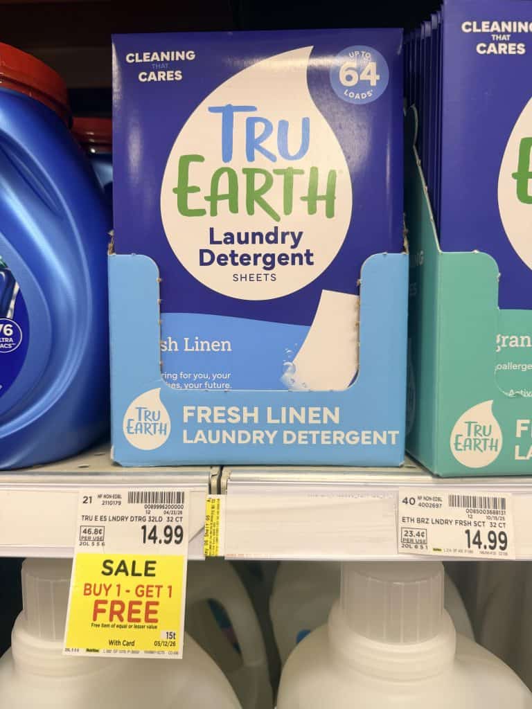 Tru Earth Laundry Sheets Kroger Shelf Image