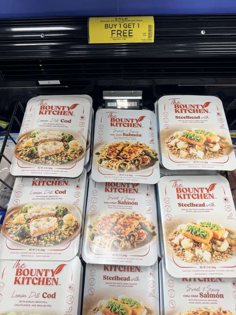 The bounty Kitchen frozen meal kroger shelf image
