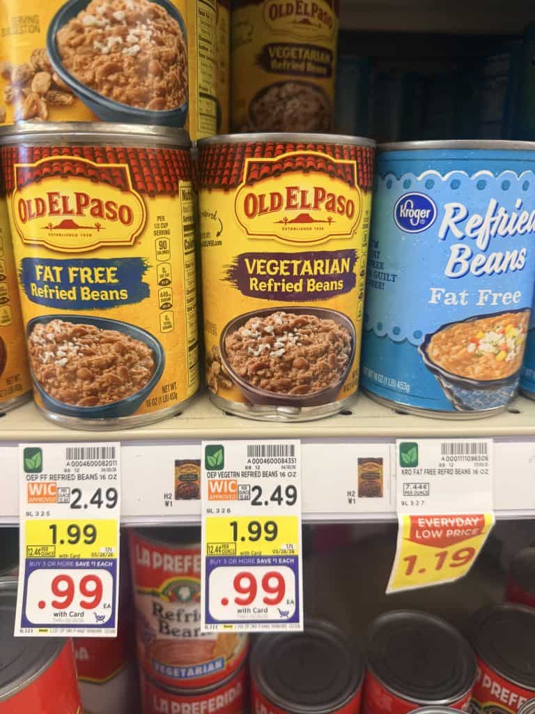 old el paso refried beans kroger shelf image (1)