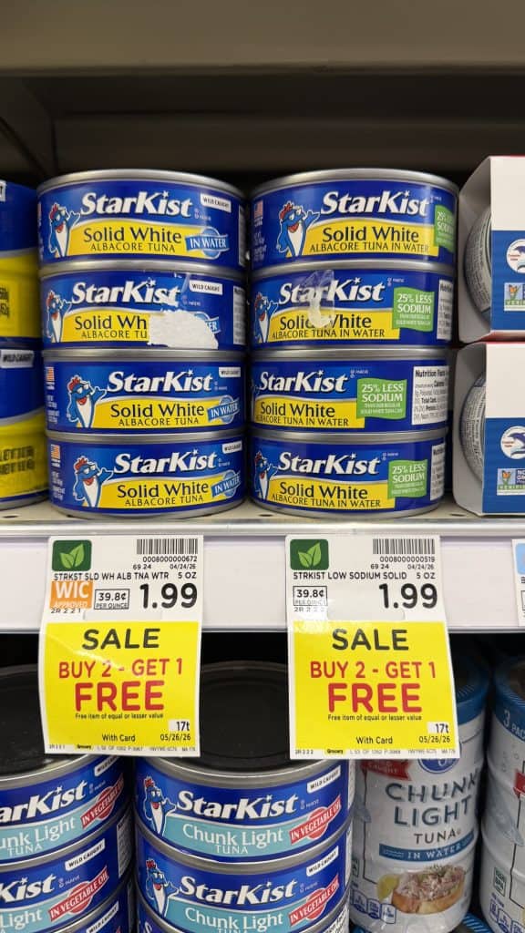 Starkist Albacore Tuna Kroger Shelf Image