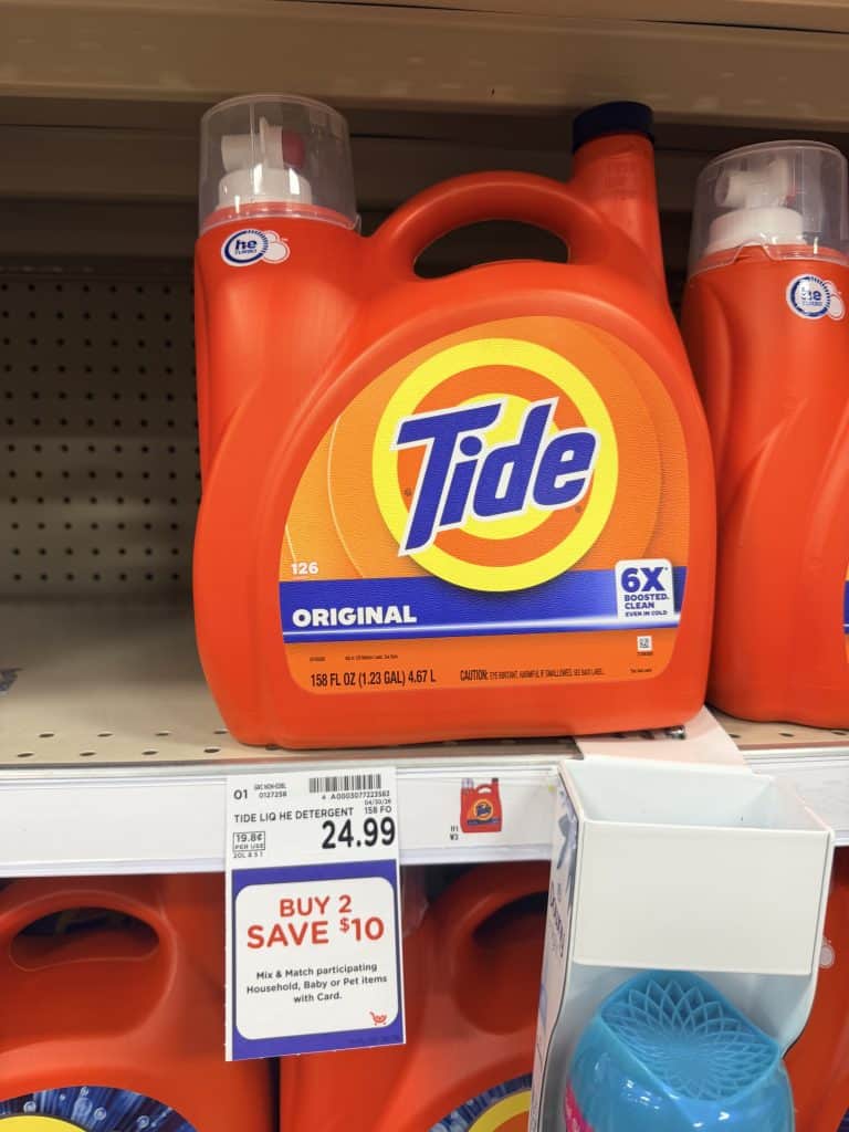 Tide Laundry Kroger Shelf Image