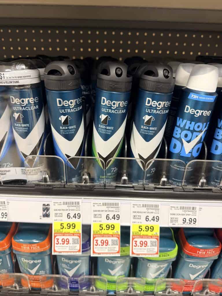 axe and degree sprays kroger shelf image