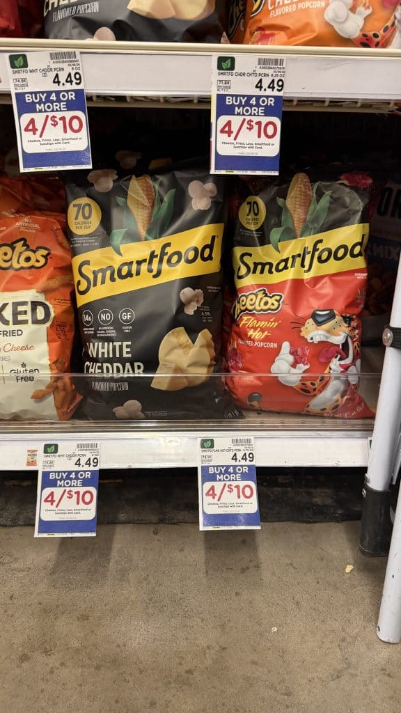 smartfood popcorn kroger shelf image