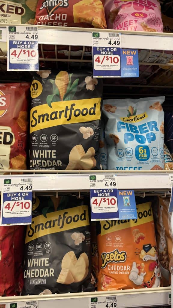 smartfood popcorn kroger shelf image
