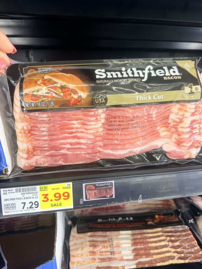 Smithfield bacon kroger shelf image