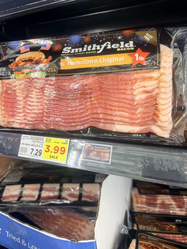 Smithfield bacon kroger shelf image