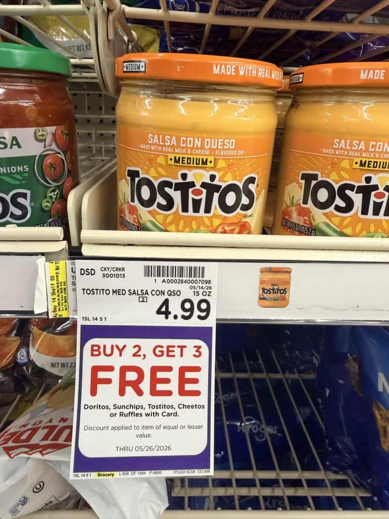 Tostitos Dips Kroger Shelf Image