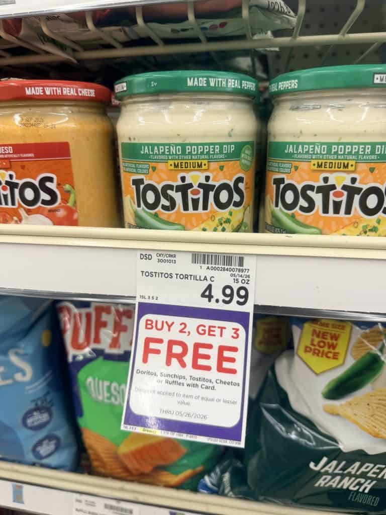 Tostitos Dips Kroger Shelf Image