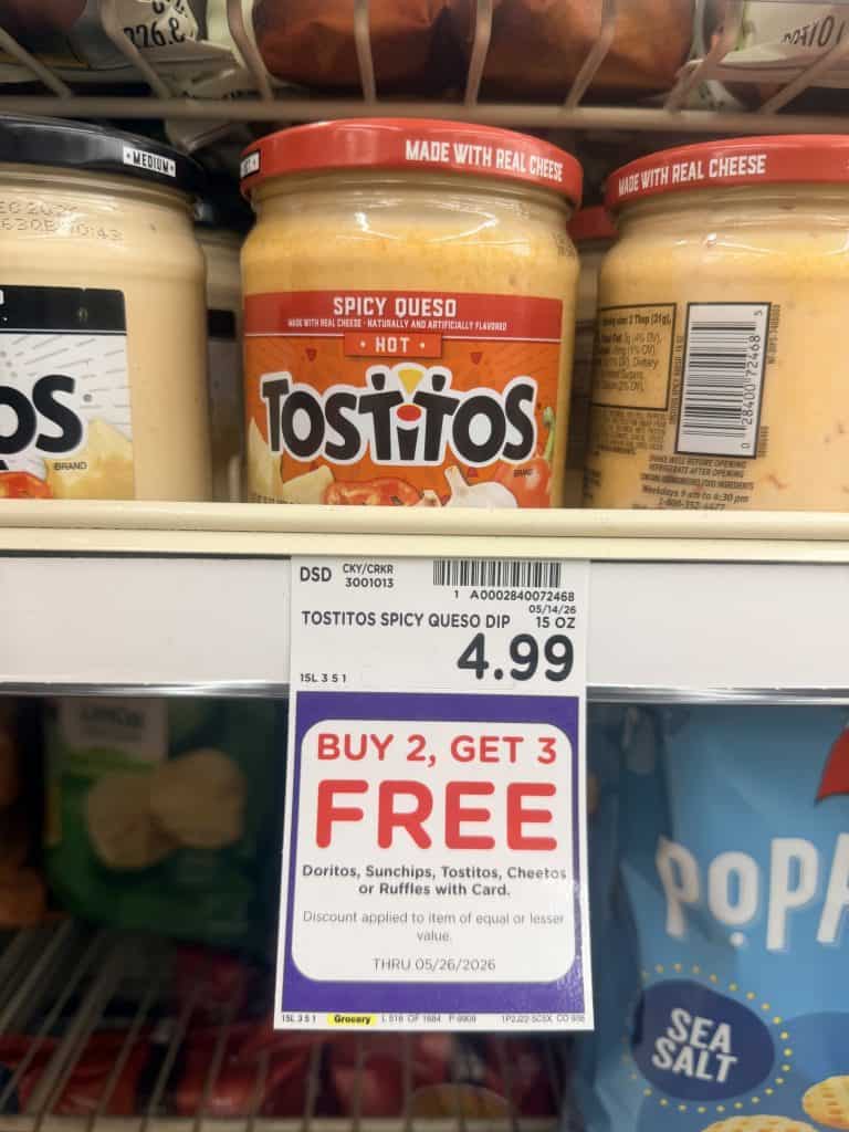 Tostitos Dips Kroger Shelf Image