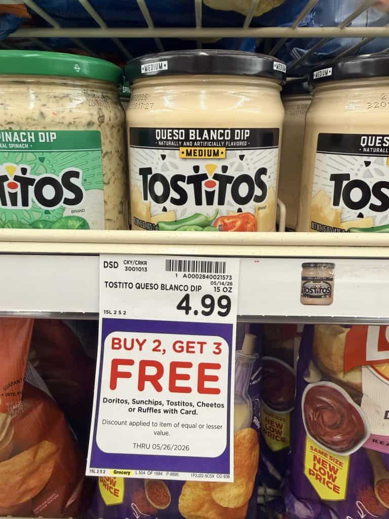 Tostitos Dips Kroger Shelf Image