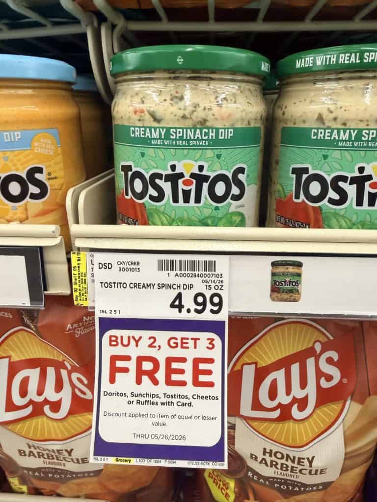Tostitos Dips Kroger Shelf Image