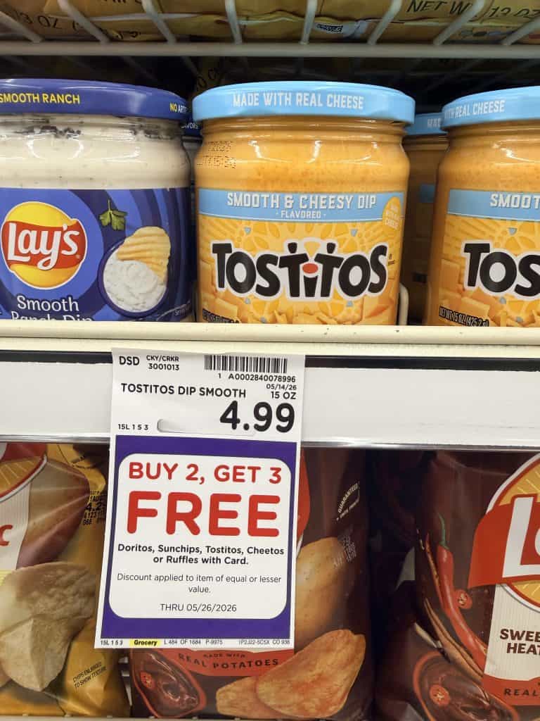Tostitos Dips Kroger Shelf Image