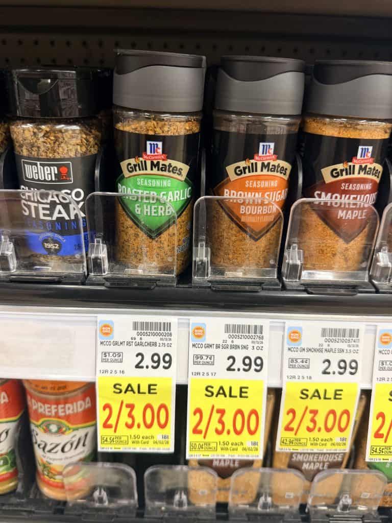 Mccormick Grill mates kroger shelf image