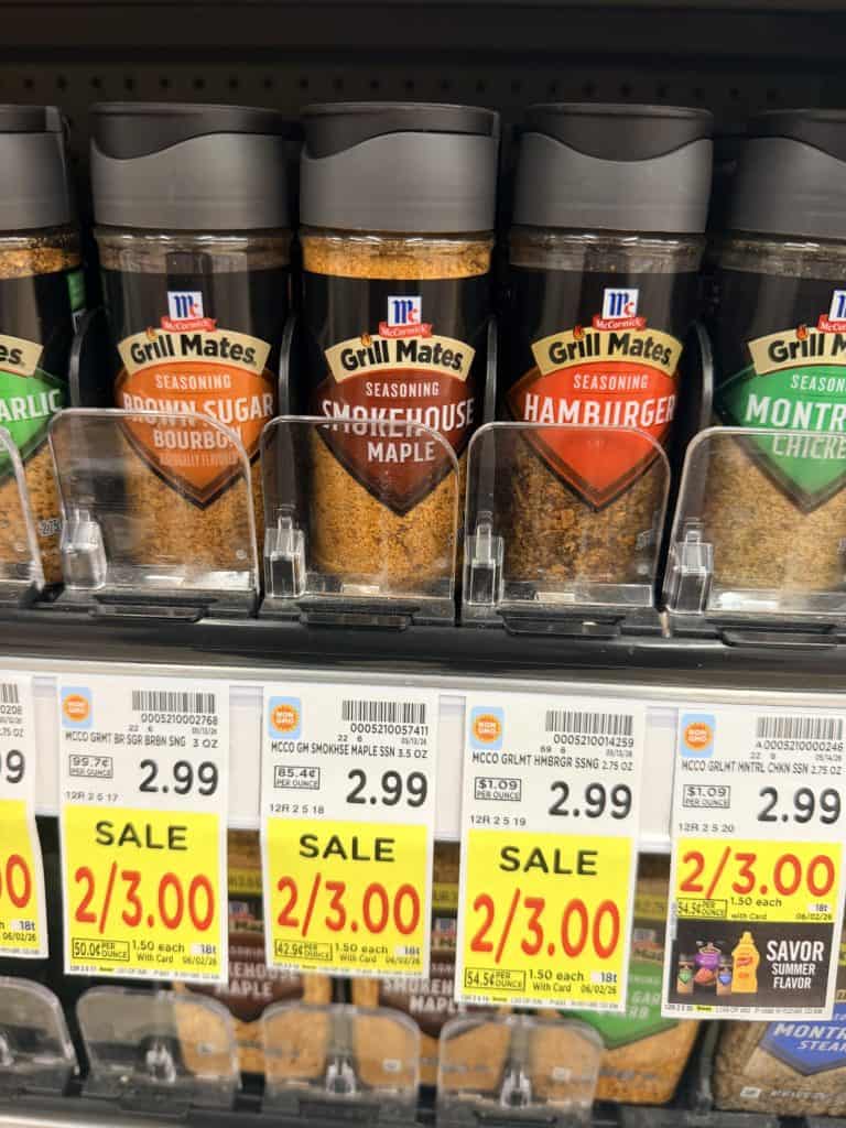 Mccormick Grill mates kroger shelf image